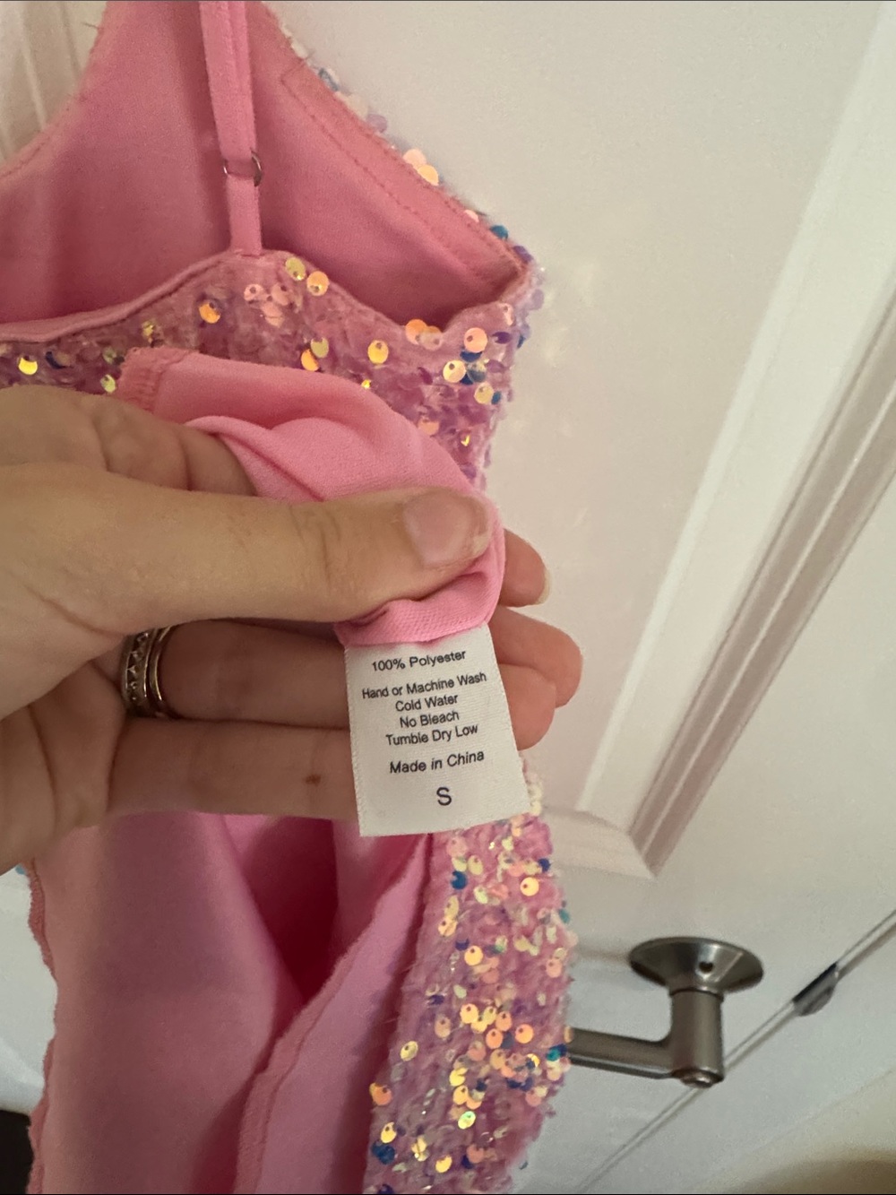 Lucy in the Sky Pink Sequin Mini Dress - Picture 5 of 5